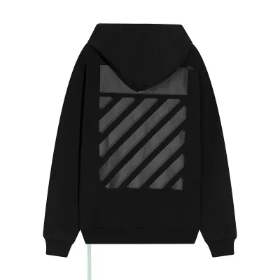 OFF WHITE-Hooded sweater with zebra striped 02