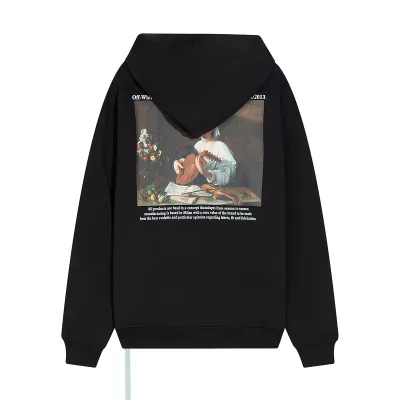 OFF WHITE-Hooded sweater with Caravaggio classic oil painting 02