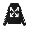 OFF WHITE-Hooded sweater with arrow zebra pattern