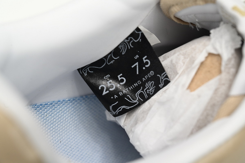 BP A Bathing Ape Bape Sta Low Brown White Mirror Surface