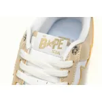BP A Bathing Ape Bape Sta Low Brown White Mirror Surface