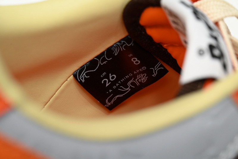 BP A Bathing Ape Bape Sta Low Grey orange Red