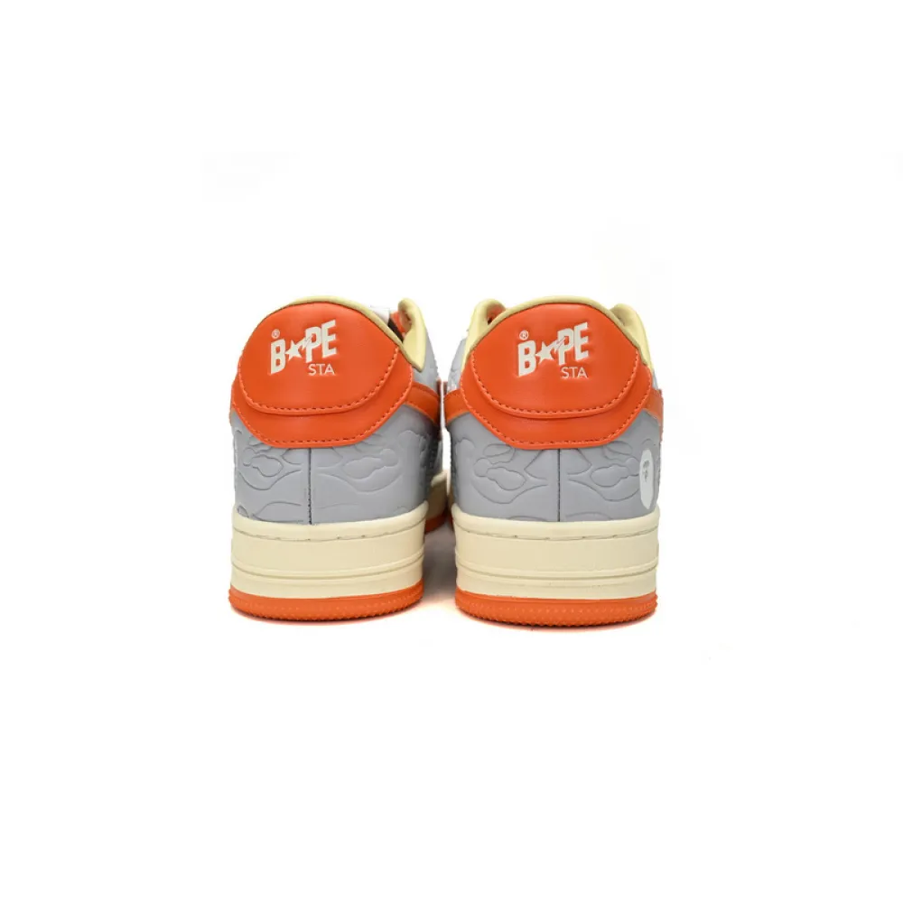 BP A Bathing Ape Bape Sta Low Grey orange Red