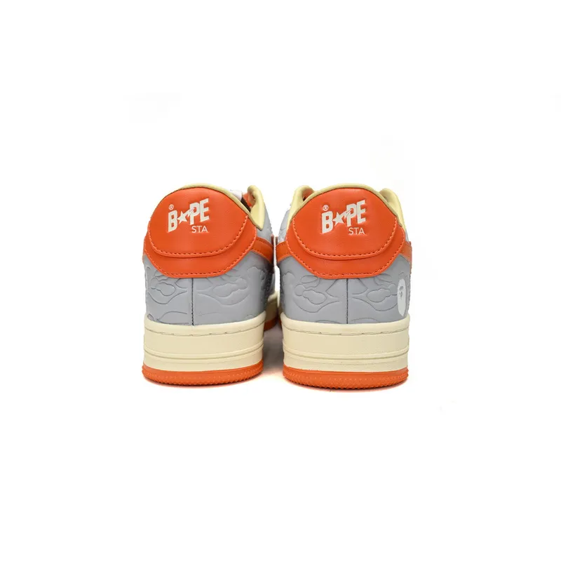 BP A Bathing Ape Bape Sta Low Grey orange Red