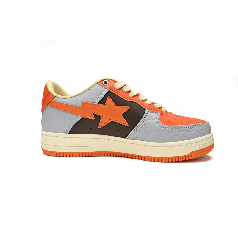 BP A Bathing Ape Bape Sta Low Grey orange Red