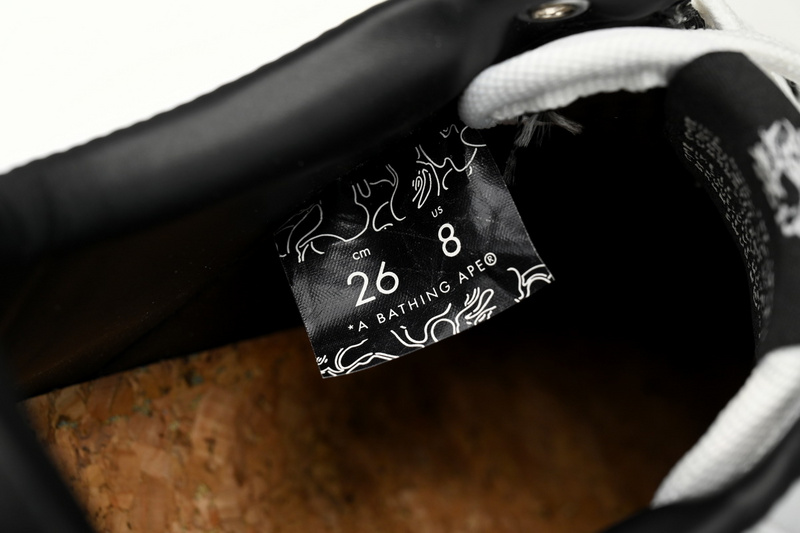 BP A Bathing Ape Bape Sta Low White And Black Rice