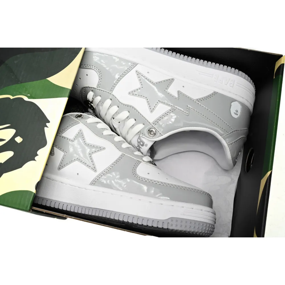 BP A Bathing Ape Bape Sta Low White Grey Rao Noodles