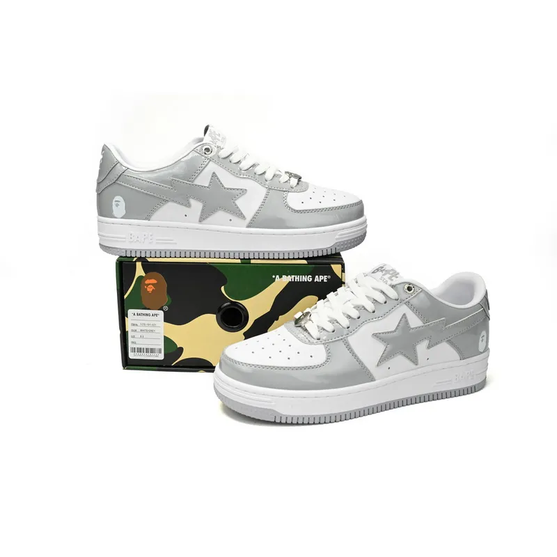 BP A Bathing Ape Bape Sta Low White Grey Rao Noodles
