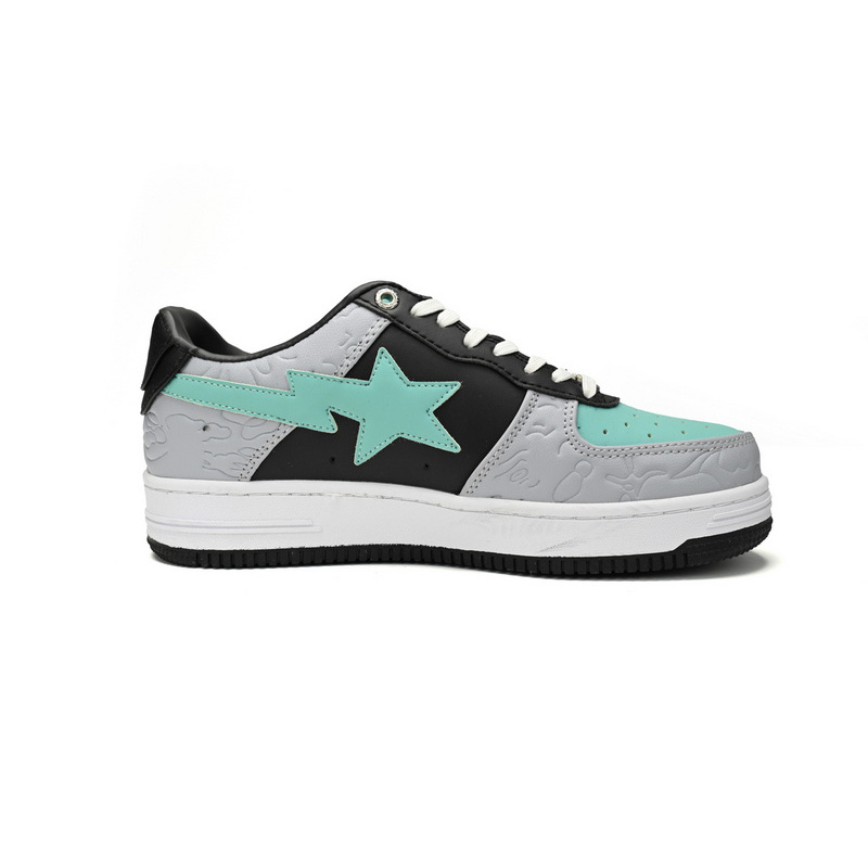 BP A Bathing Ape Bape Sta Low Grey Black Green