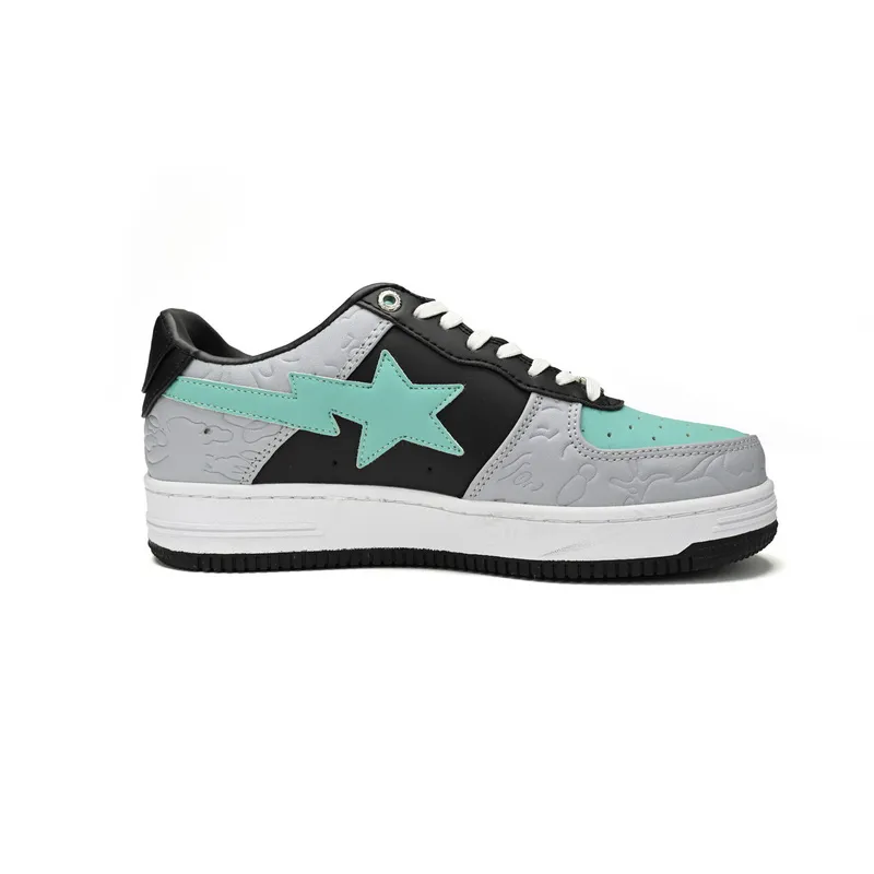 BP A Bathing Ape Bape Sta Low Grey Black Green