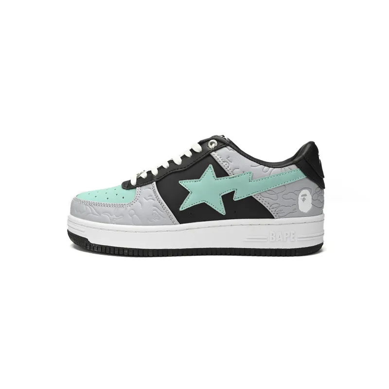 BP A Bathing Ape Bape Sta Low Grey Black Green