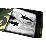 BP A Bathing Ape Bape Sta Low White Gray embossing