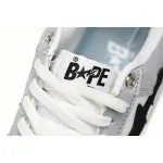 BP A Bathing Ape Bape Sta Low White Gray embossing