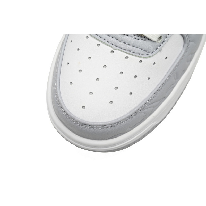 BP A Bathing Ape Bape Sta Low White Gray embossing