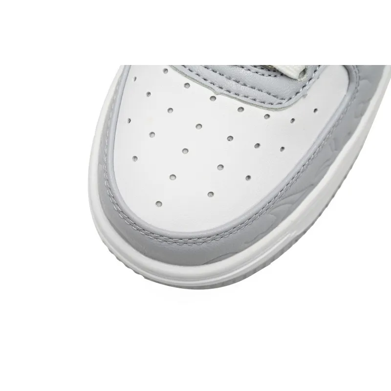 BP A Bathing Ape Bape Sta Low White Gray embossing