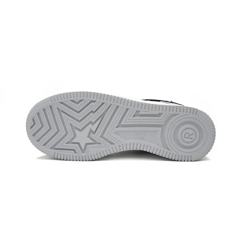 BP A Bathing Ape Bape Sta Low White Gray embossing