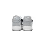 BP A Bathing Ape Bape Sta Low White Gray embossing