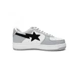 BP A Bathing Ape Bape Sta Low White Gray embossing