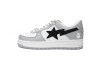 BP A Bathing Ape Bape Sta Low White Gray embossing