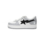 BP A Bathing Ape Bape Sta Low White Gray embossing