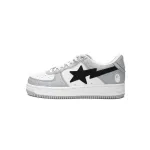 BP A Bathing Ape Bape Sta Low White Gray embossing