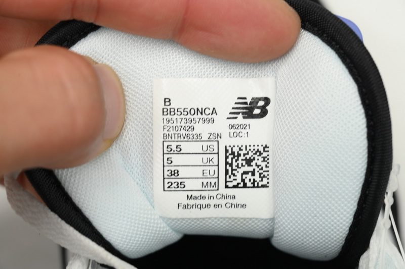 New Balance 550 White Gray Black