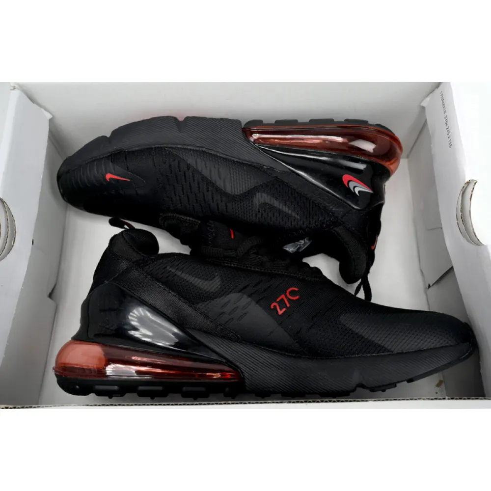 NIKE AIR MAX 270 JUNIOR Black And Red Three Hooks