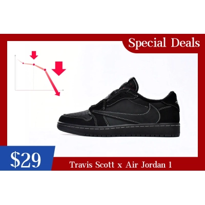 🔥 Travis Scott x Air Jordan 1 Low Black Phantom