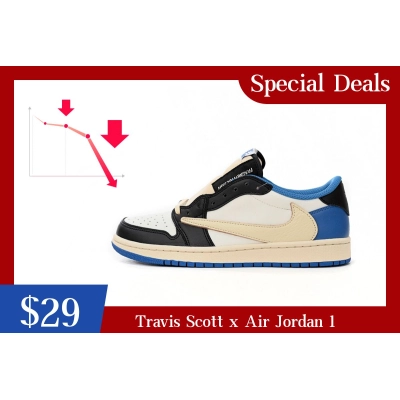 🔥Travis Scott x Fragment Design x Air Jordan 1 Low