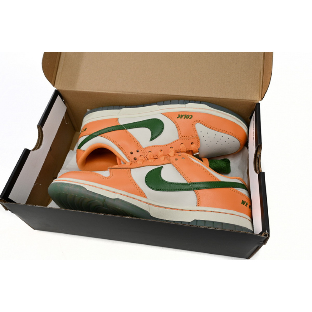🔥Nike Dunk Low White Orange