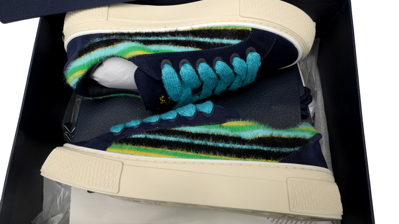 Denim Tears' B33 Sneakers Release Navy Dlue Stripes