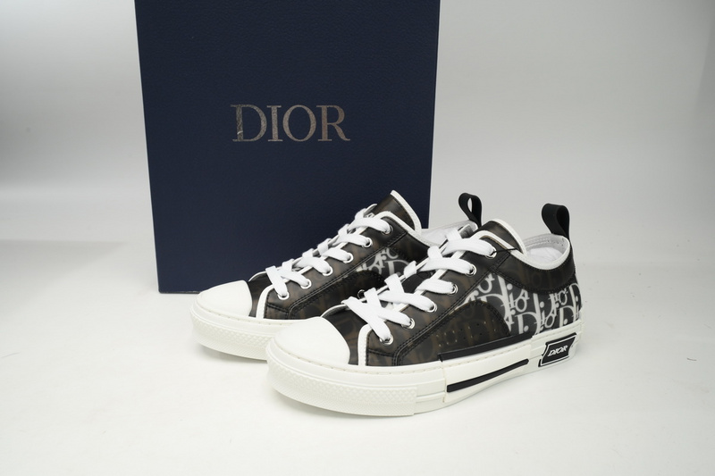 Dior B23 HT Oblique Transparency Low Bang Black and White