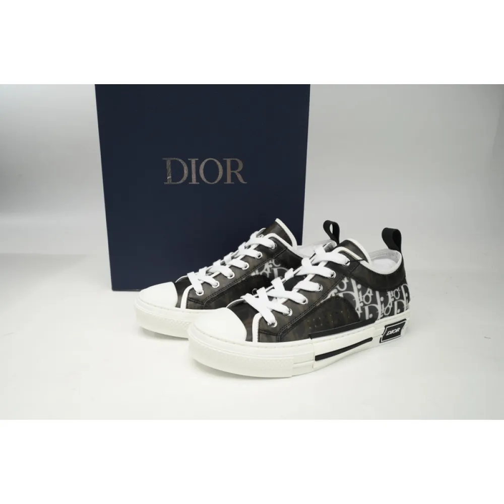 Dior B23 HT Oblique Transparency Low Bang Black and White
