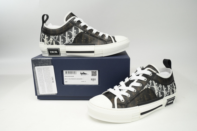 Dior B23 HT Oblique Transparency Low Bang Black and White