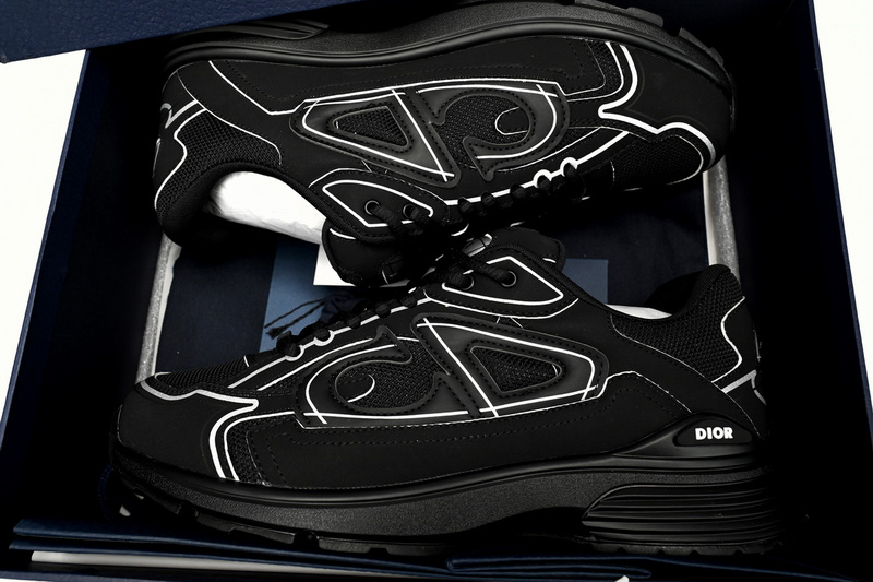 Dior Light Grey 'B30' Sneakers Black