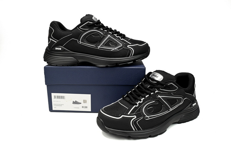 Dior Light Grey 'B30' Sneakers Black