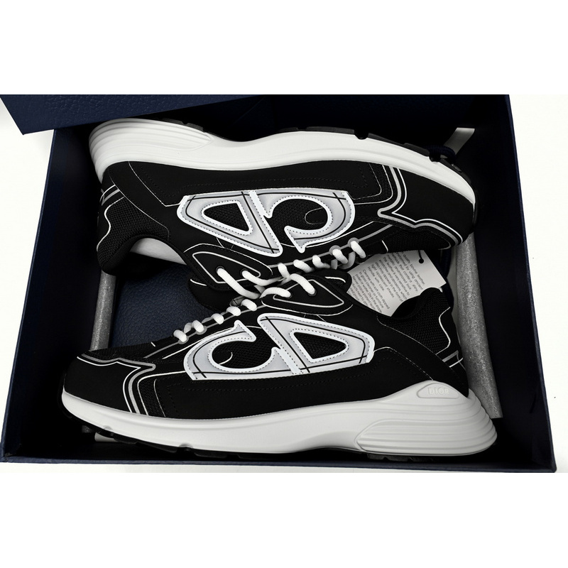 Dior Light Grey 'B30' Sneakers Black Coffee Color