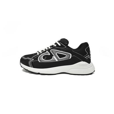 Dior Light Grey 'B30' Sneakers Black Coffee Color