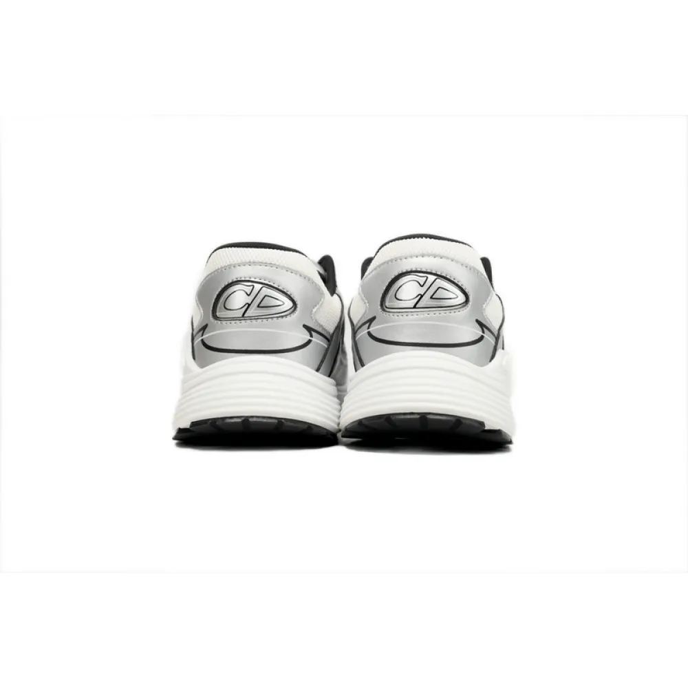 Dior Light Grey 'B30' Sneakers Black Silver