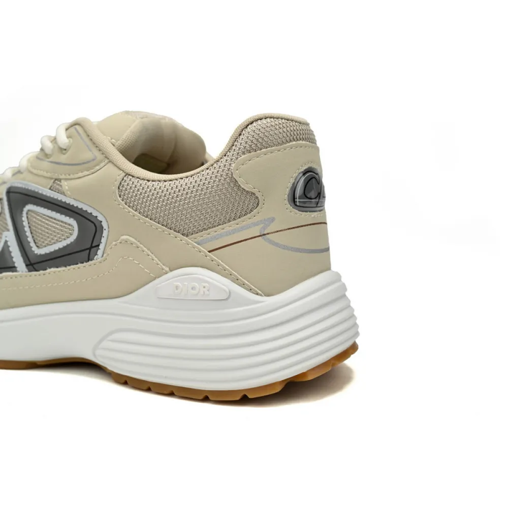 Dior Light Grey 'B30' Sneakers Cream