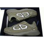 Dior Light Grey 'B30' Sneakers Olive Color
