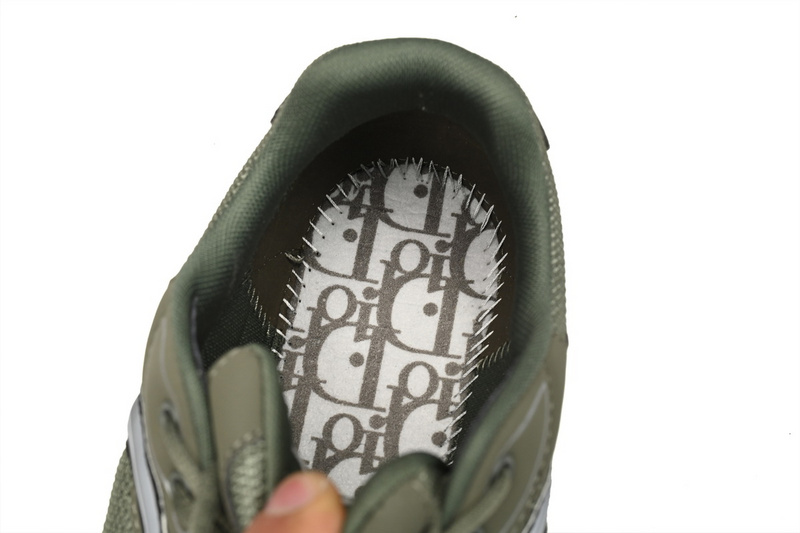 Dior Light Grey 'B30' Sneakers Olive Color