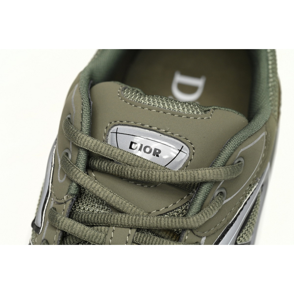 Dior Light Grey 'B30' Sneakers Olive Color