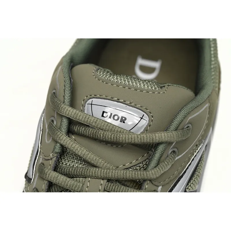 Dior Light Grey 'B30' Sneakers Olive Color