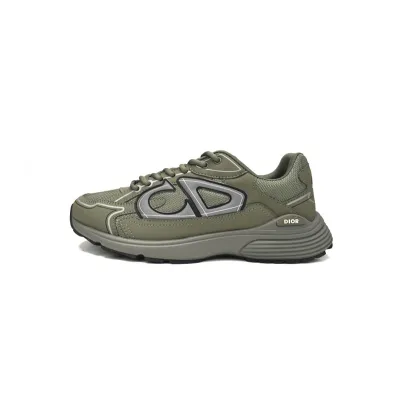 Dior Light Grey 'B30' Sneakers Olive Color 01