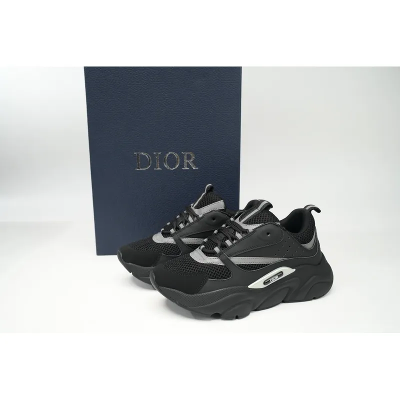Dior White, Blue, & Black 'B22' Sneakers Black