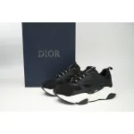 Dior White, Blue, & Black 'B22' Sneakers Black And White