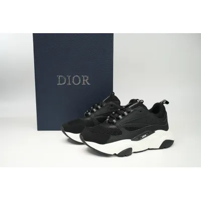 Dior White, Blue, & Black 'B22' Sneakers Black And White 02