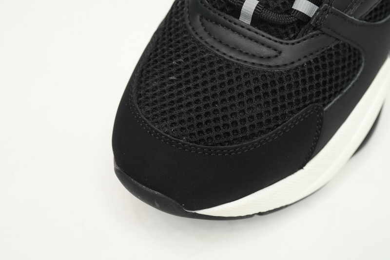 Dior White, Blue, & Black 'B22' Sneakers Black And White