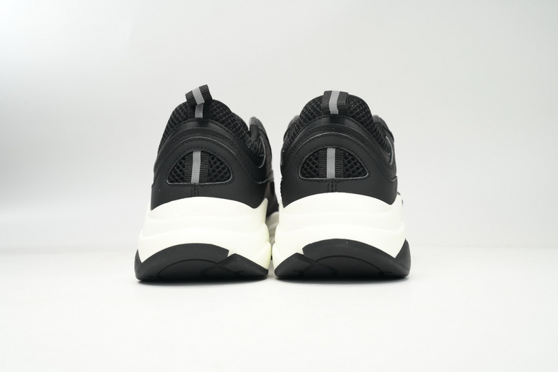 Dior White, Blue, & Black 'B22' Sneakers Black And White